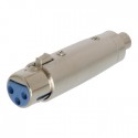 ADATTATORE XLR 3P (F) - RCA FEMMINA ARGENTO