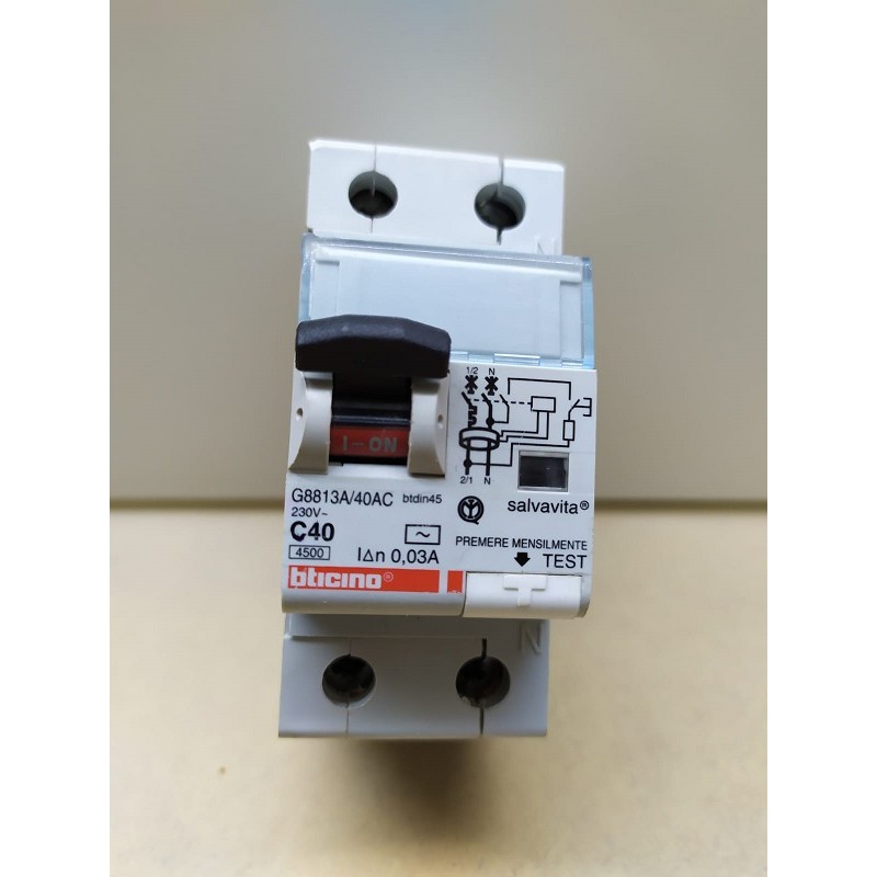 INTERRUTTORE MAGNETOTERMICO DIFFERENZIALE C40 30mA