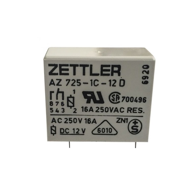 RELÈ 12V SPDT 16A 250VAC ZETTLER