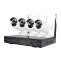 KIT NVR WIRELESS 4 CH, 4 TELECAMERE IP 1 MP