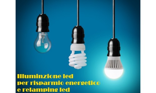 Lampade led di varie forme e consumi. Risparmio energetico assicurato 